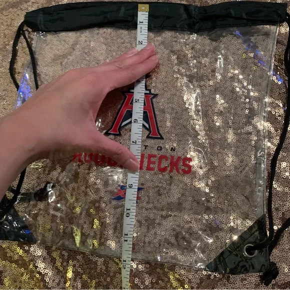 Houston Roughnecks Clear Drawstring Backpack - Picture 5 of 6